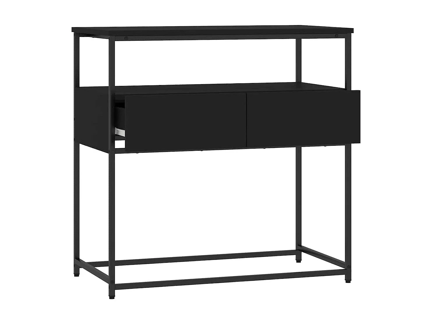 Zwarte consoletafel 75x40x75 cm bewerkt hout