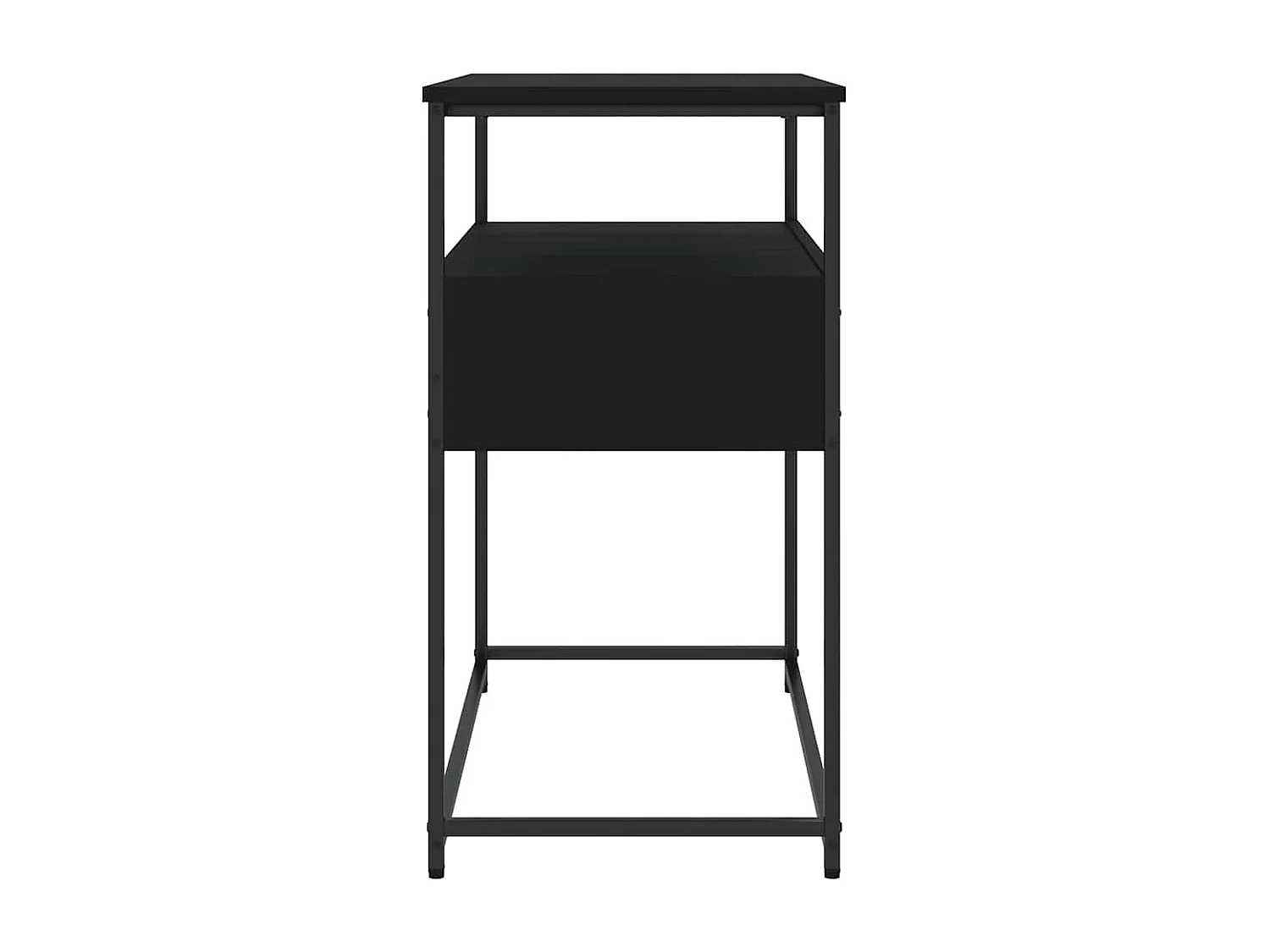 Zwarte consoletafel 75x40x75 cm bewerkt hout