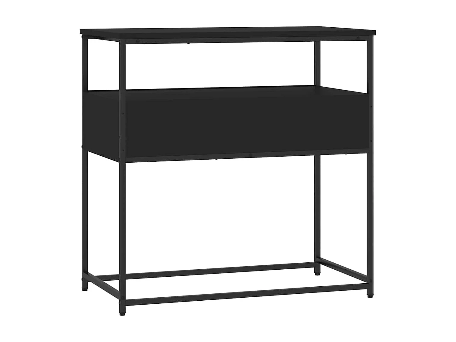 Zwarte consoletafel 75x40x75 cm bewerkt hout