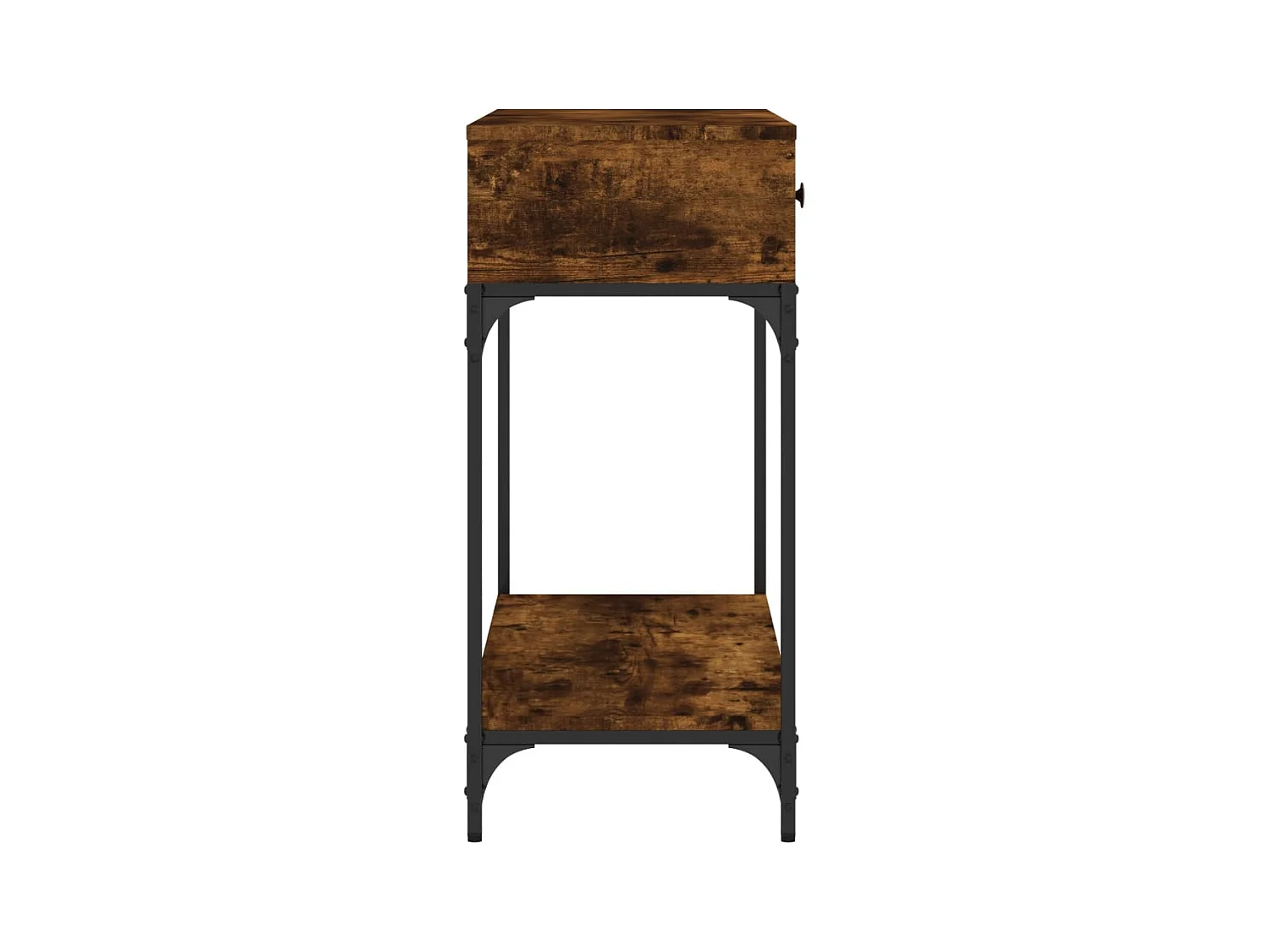 Table console chêne fumé 100x34,5x75 cm bois d'ingénierie