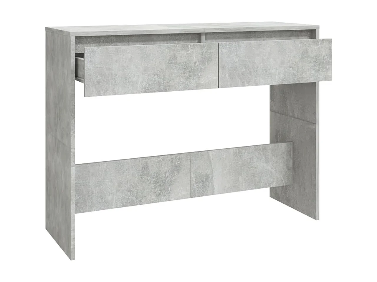 Table console gris béton 100x35x76,5 cm bois d'ingénierie
