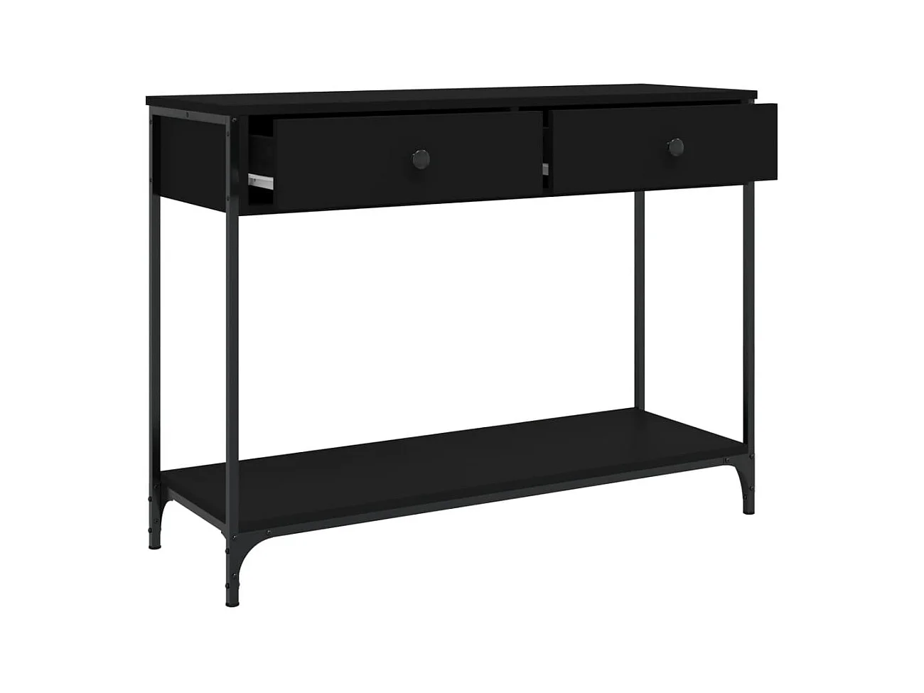 Table console noir 100x34,5x75 cm bois d'ingénierie