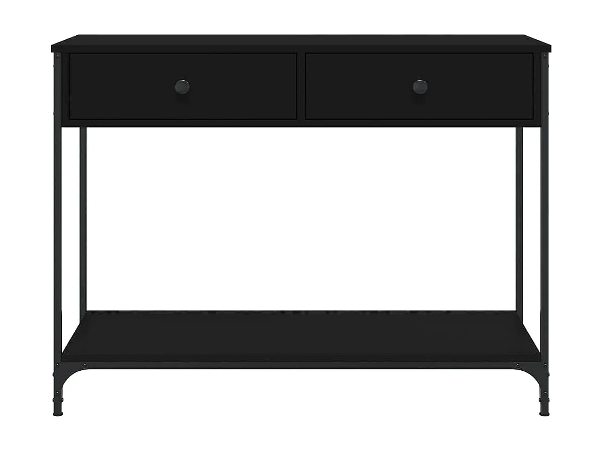 Table console noir 100x34,5x75 cm bois d'ingénierie