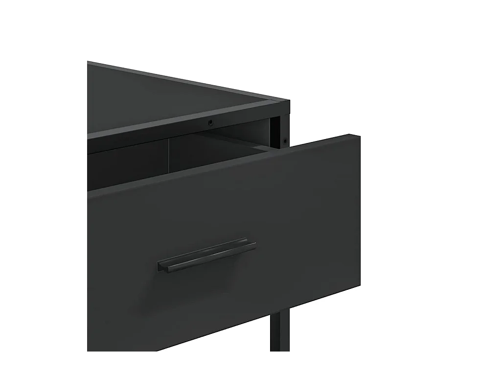 Table console noir 90x35x80 cm bois d'ingénierie