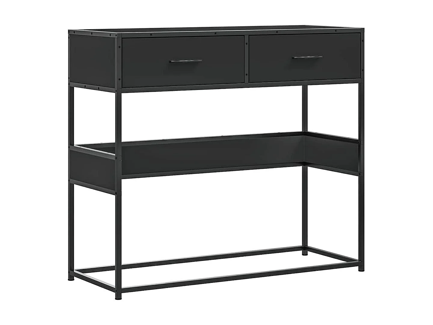 Zwarte consoletafel 90x35x80 cm bewerkt hout