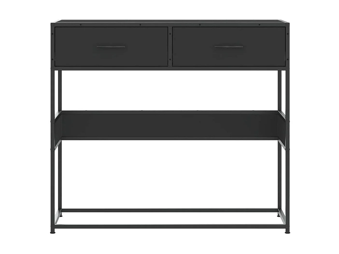 Zwarte consoletafel 90x35x80 cm bewerkt hout