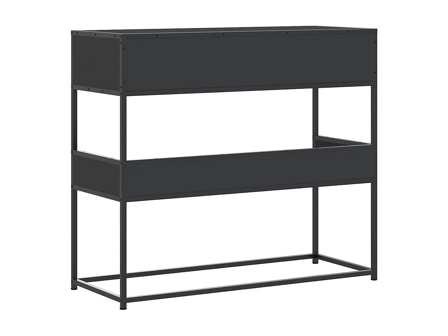 Zwarte consoletafel 90x35x80 cm bewerkt hout