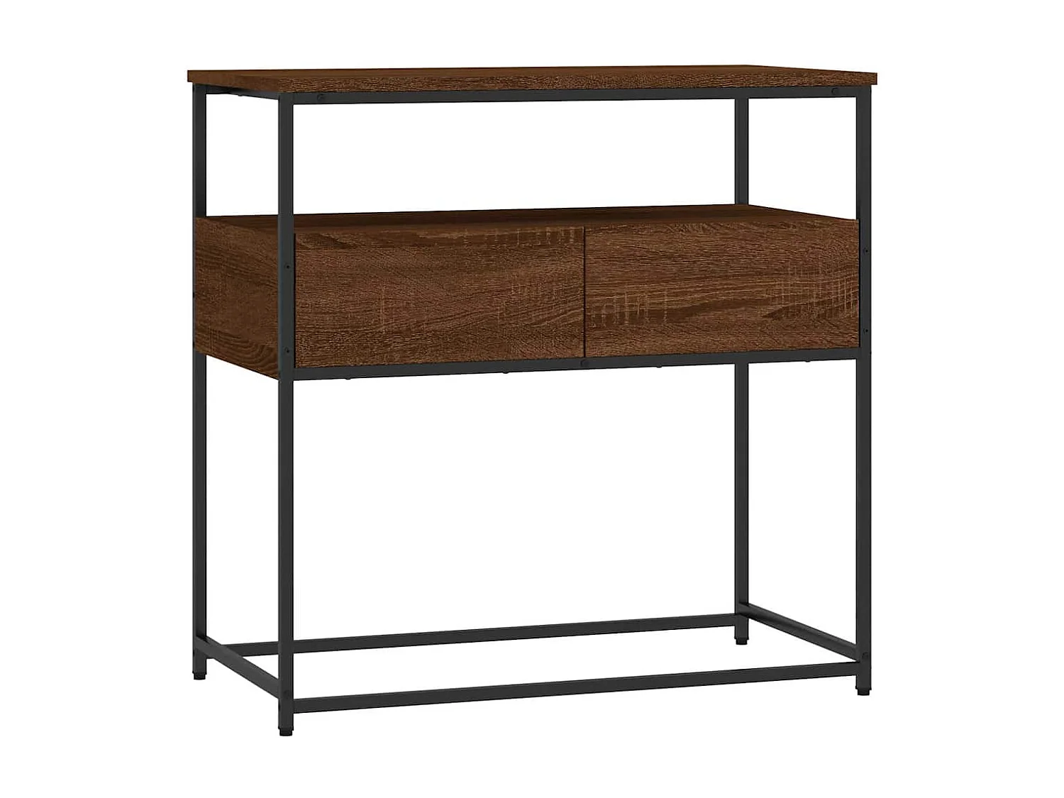 Table console chêne marron 75x40x75 cm bois d'ingénierie