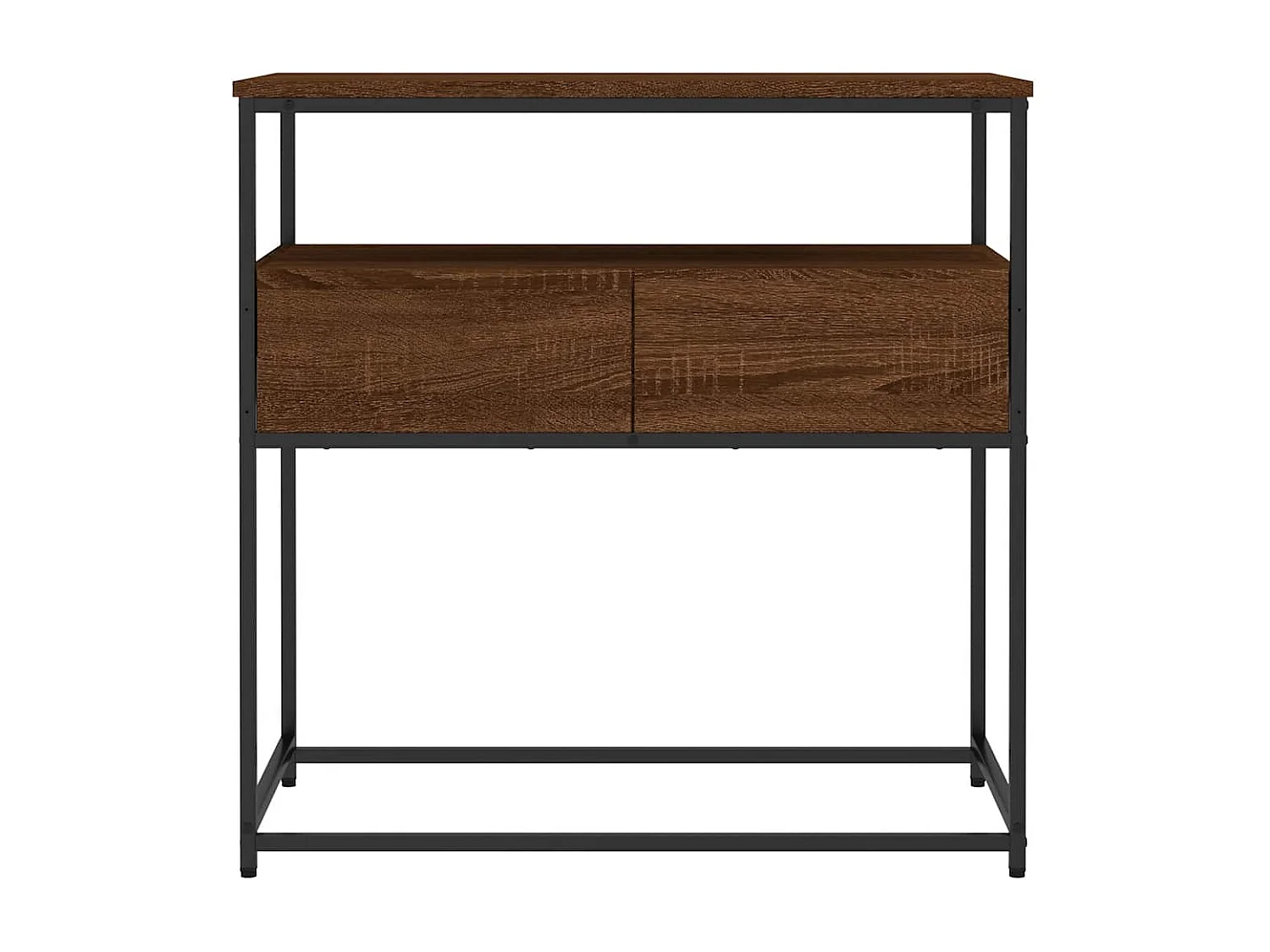 Table console chêne marron 75x40x75 cm bois d'ingénierie