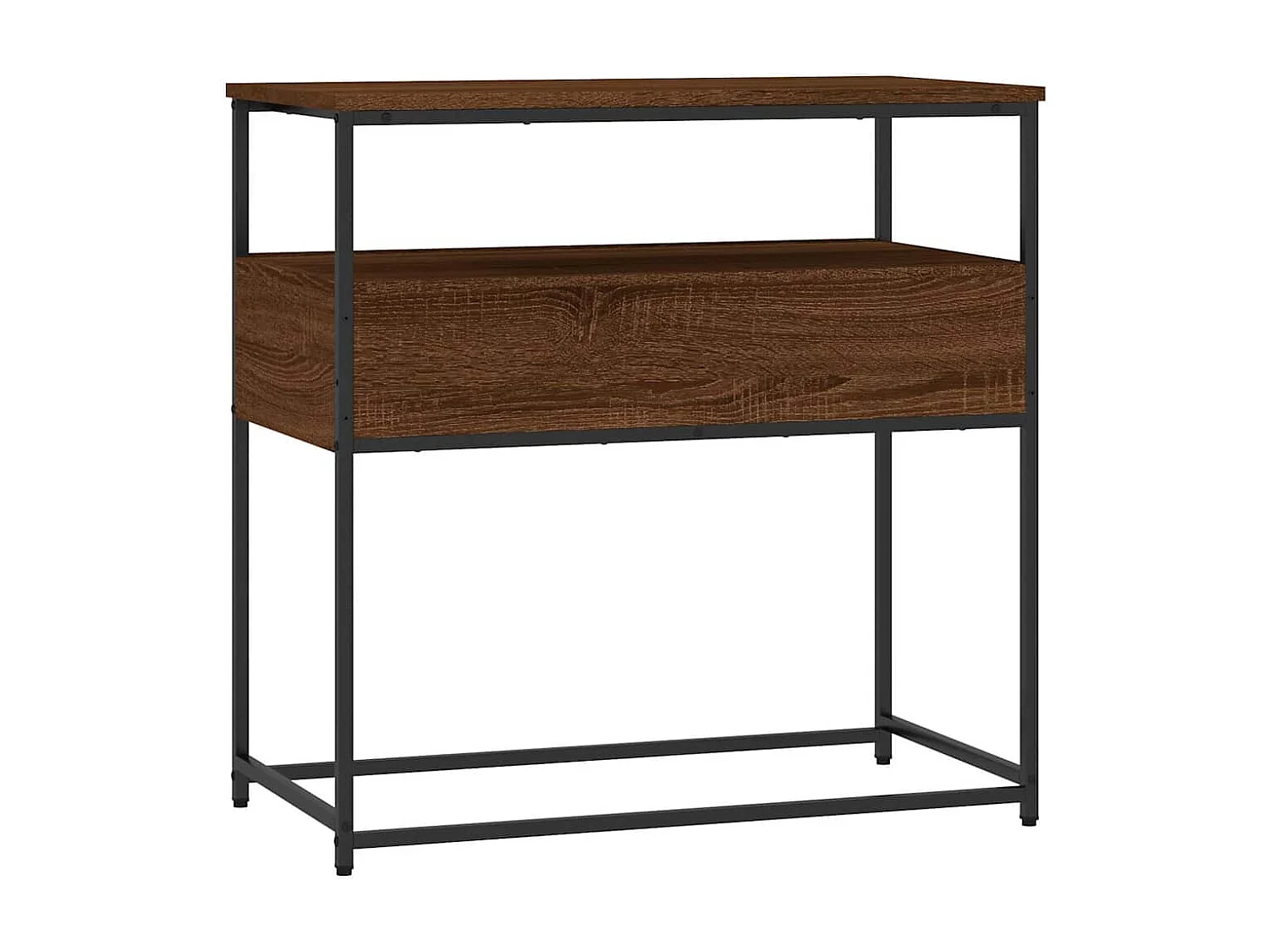 Table console chêne marron 75x40x75 cm bois d'ingénierie