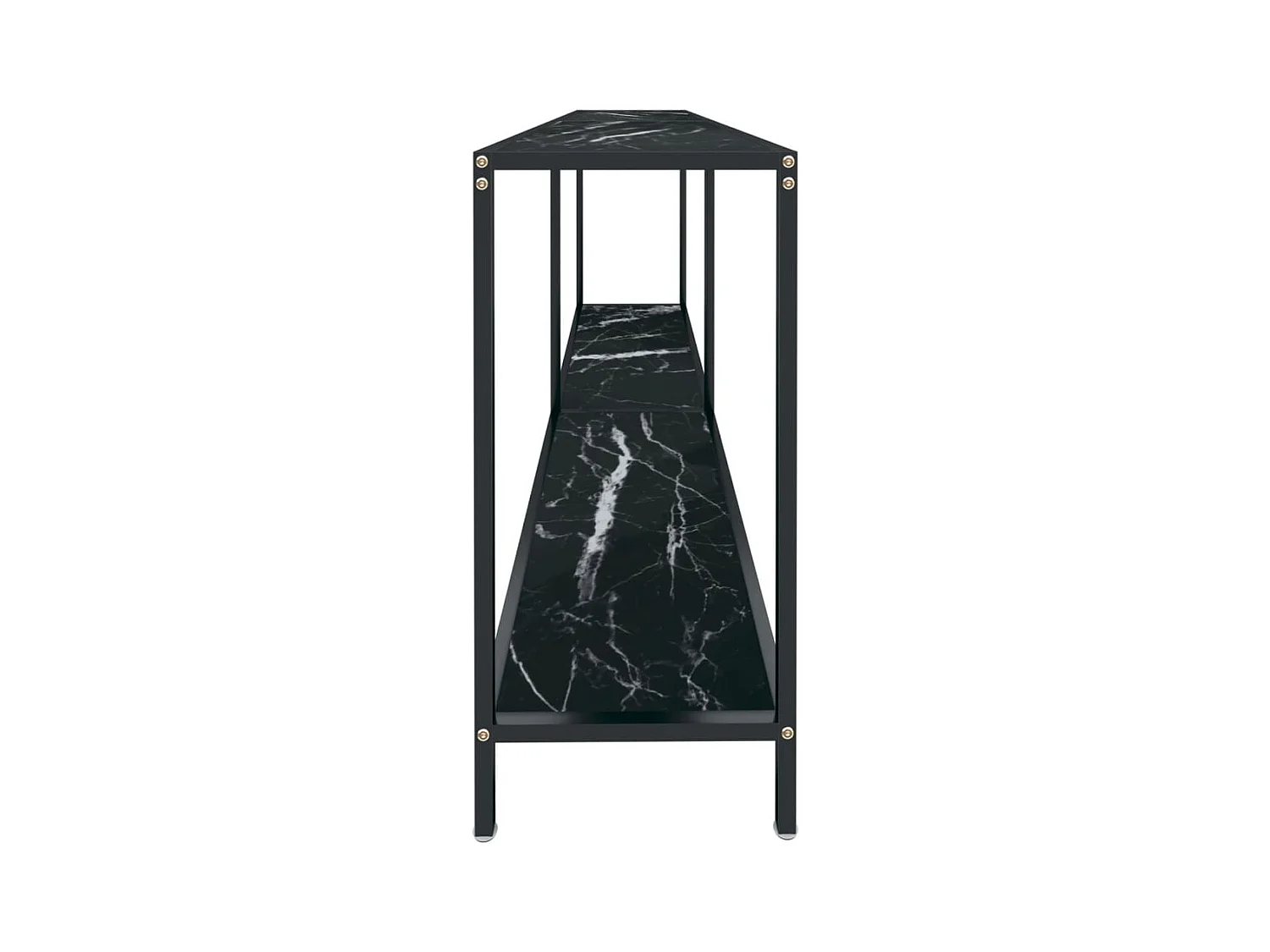 Consolle nera 180x35x75,5 cm Vetro temperato