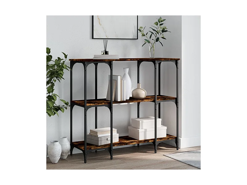 Consolle in rovere affumicato 102x35x90 cm in legno ingegnerizzato