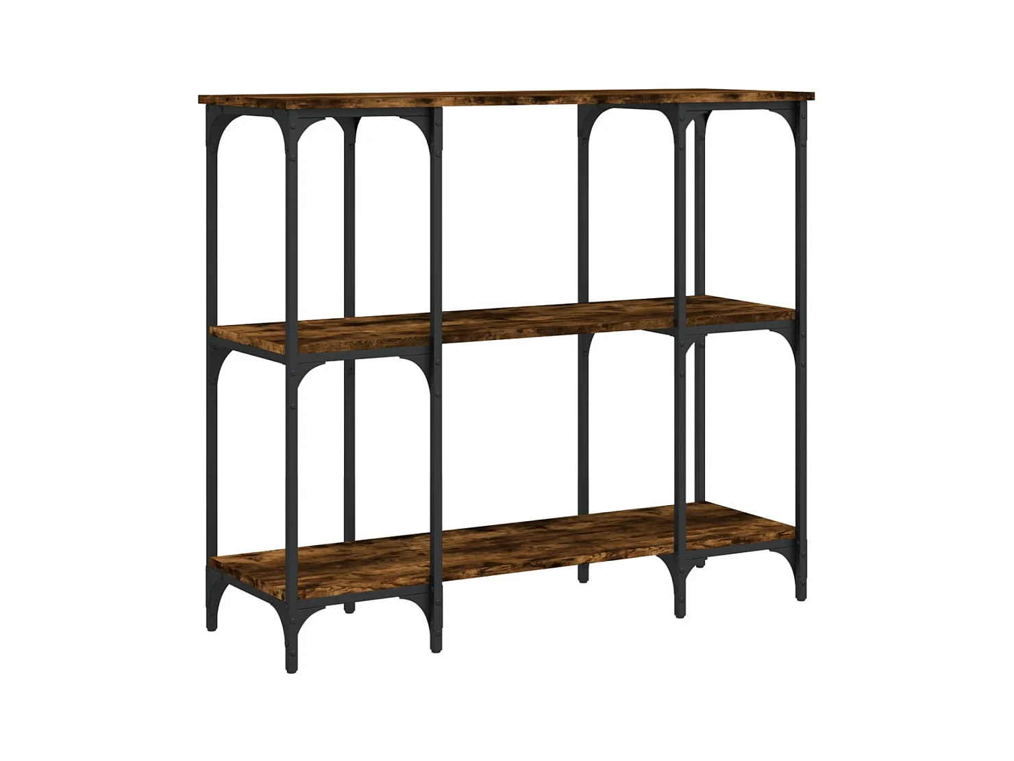 Konsolentisch aus geräucherter Eiche 102x35x90 cm Holzwerkstoff