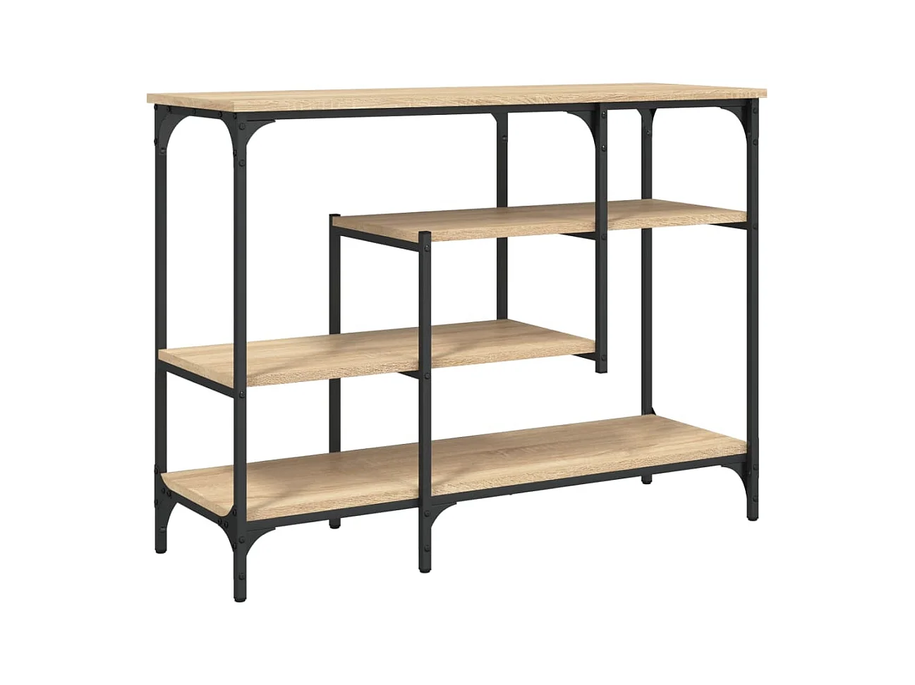 Table console avec étagères chêne sonoma 100x35x75 cm