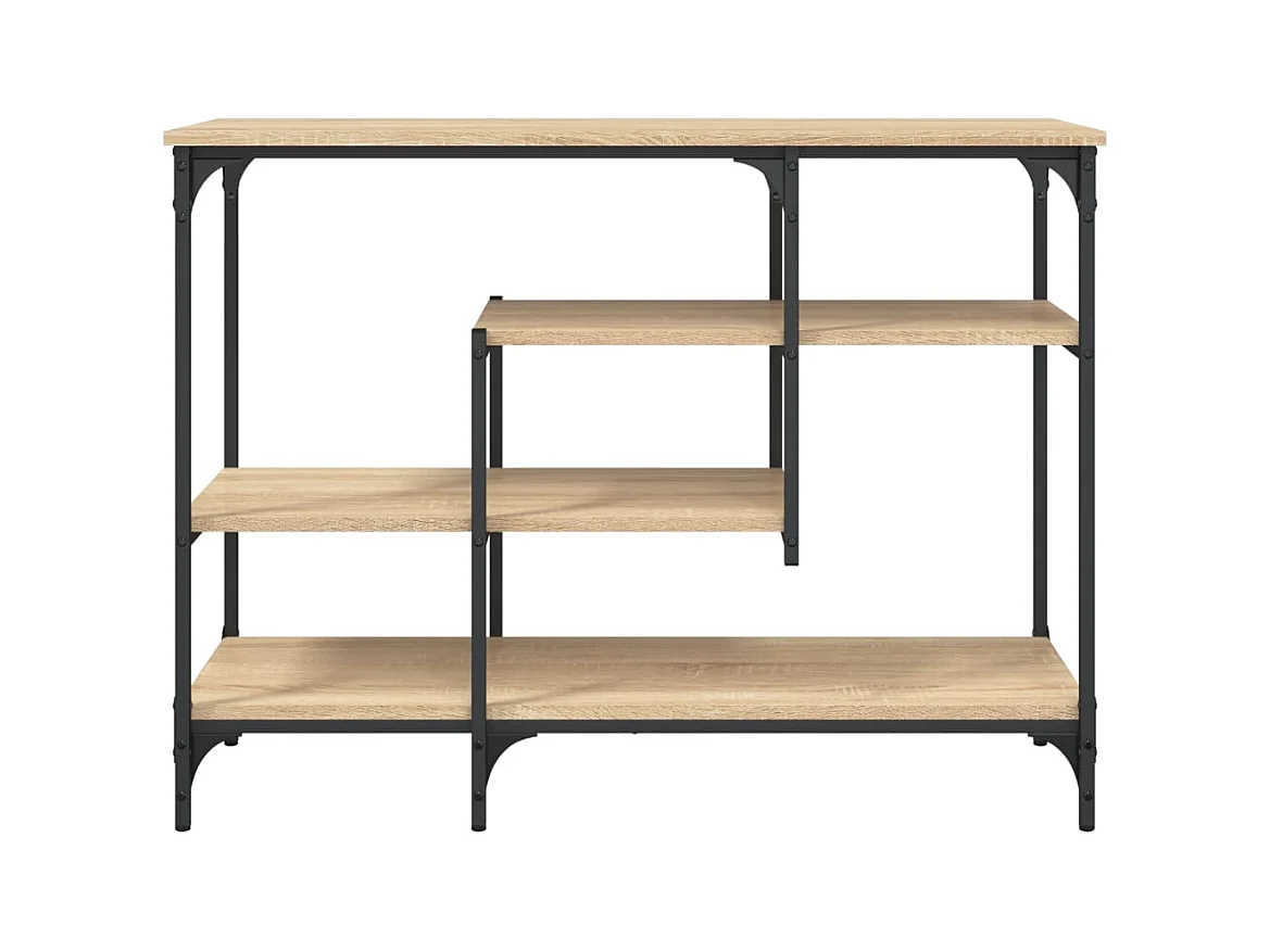 Table console avec étagères chêne sonoma 100x35x75 cm