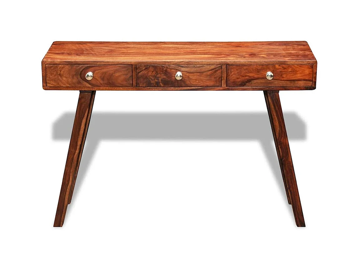 Table console avec 3 tiroirs 76 cm Bois massif