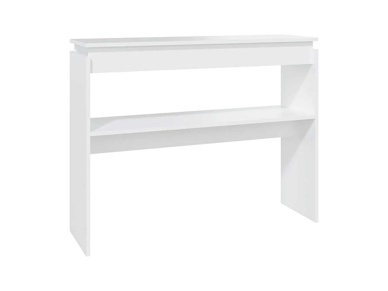 Table console blanc 102x30x80 cm bois d'ingénierie