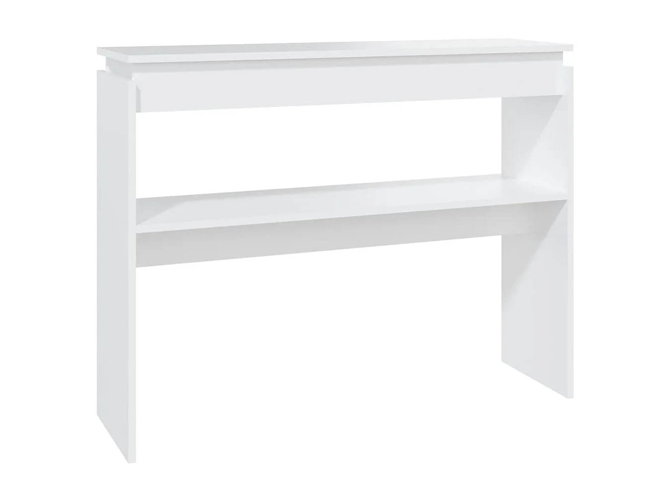 Witte consoletafel 102x30x80 cm bewerkt hout