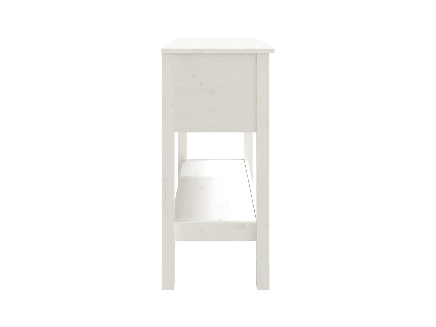 Table console Blanc 100x35x75 cm Bois massif de pin