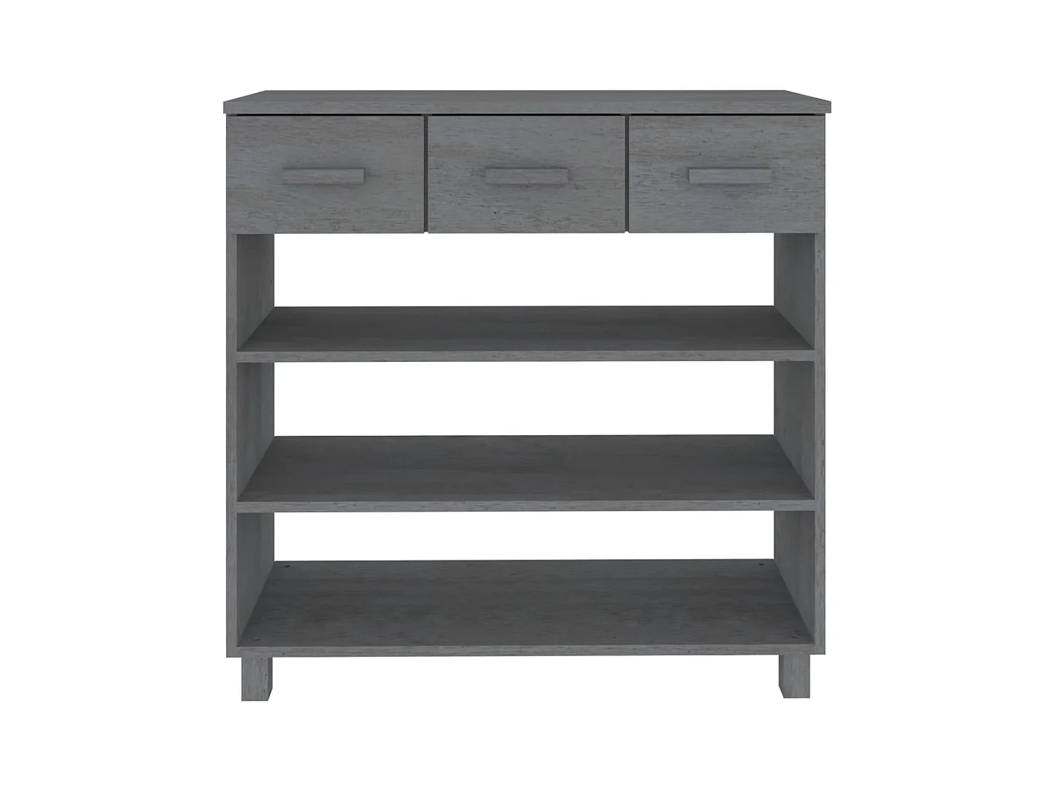 Consolle HAMAR Grigio Scuro 90x35x90 cm Legno Massello di Pino