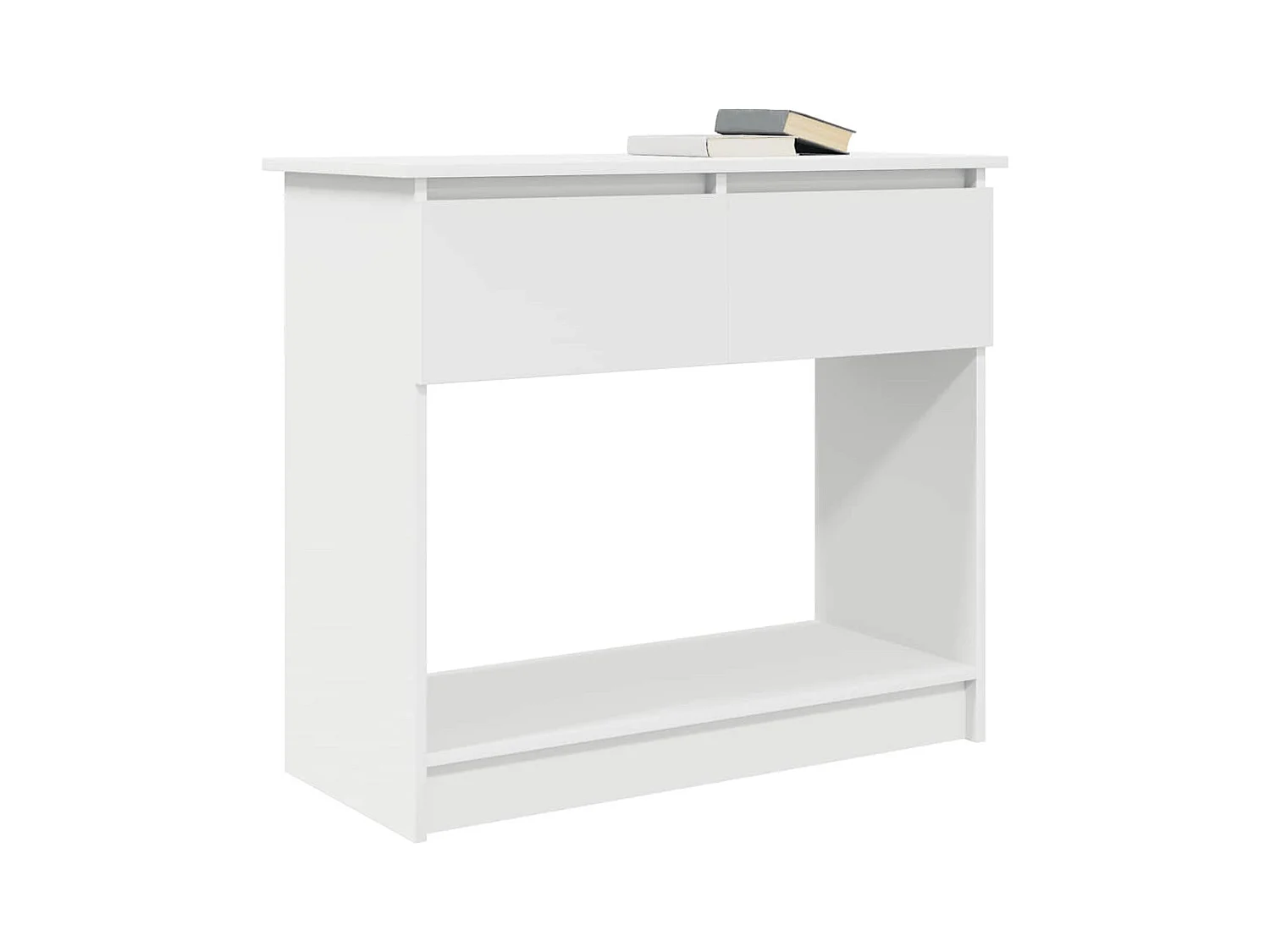Table console avec tiroirs blanc 85,5x38,5x74,5 cm