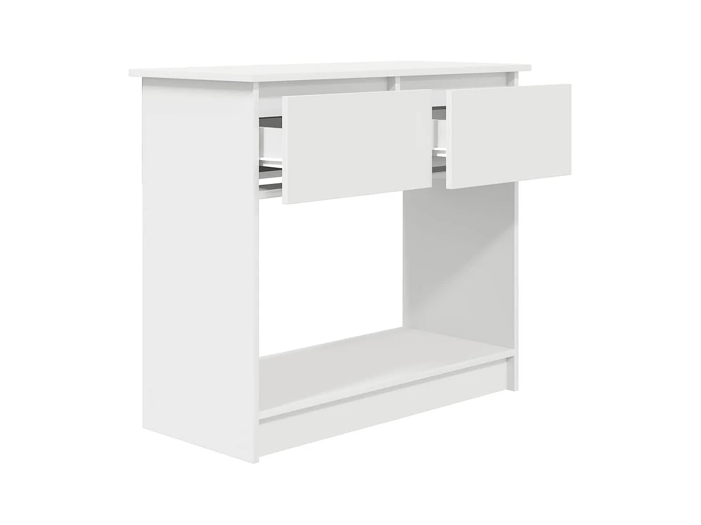 Table console avec tiroirs blanc 85,5x38,5x74,5 cm