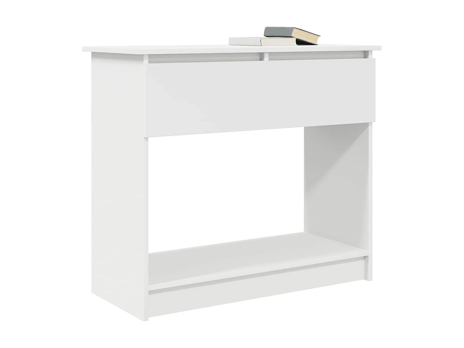 Table console avec tiroirs blanc 85,5x38,5x74,5 cm