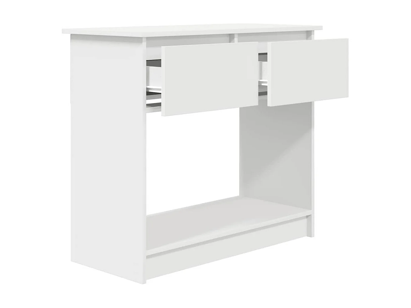 Table console avec tiroirs blanc 85,5x38,5x74,5 cm