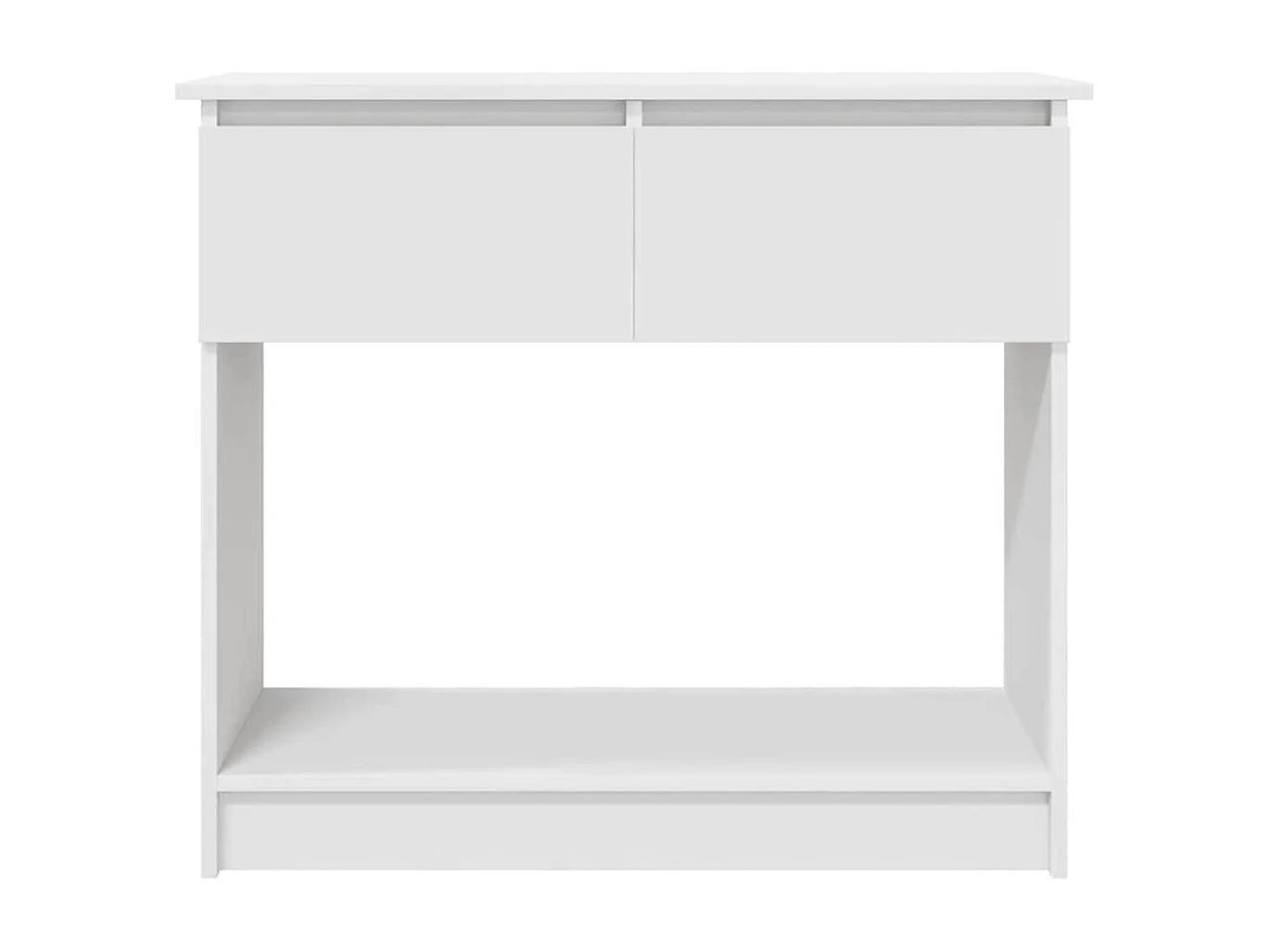 Table console avec tiroirs blanc 85,5x38,5x74,5 cm