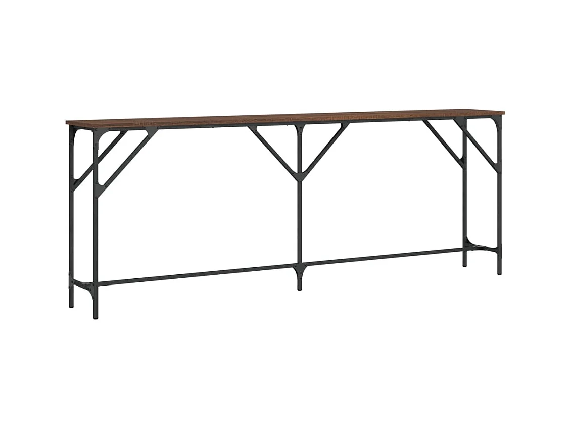 Table console chêne marron 200x29x75 cm bois d'ingénierie