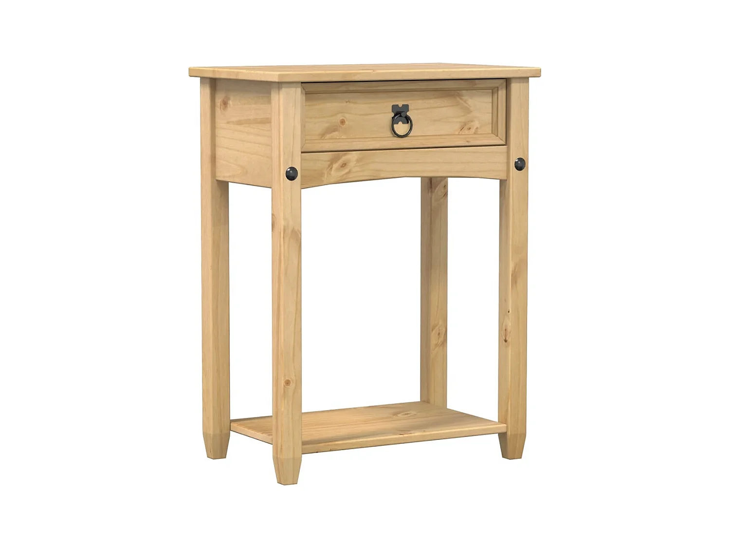 Tavolo consolle Corona 55x35x73 cm in legno massello di pino