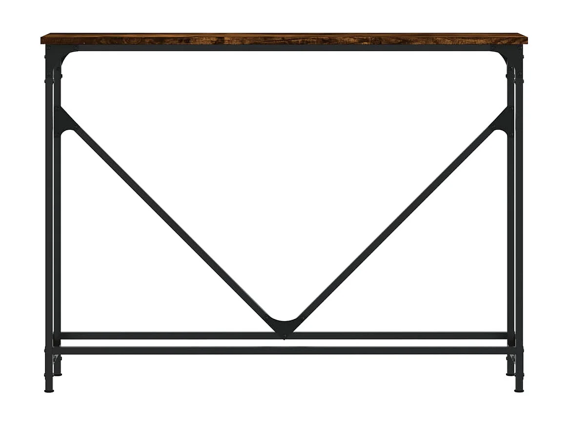 Table console chêne fumé 102x22,5x75 cm bois d'ingénierie