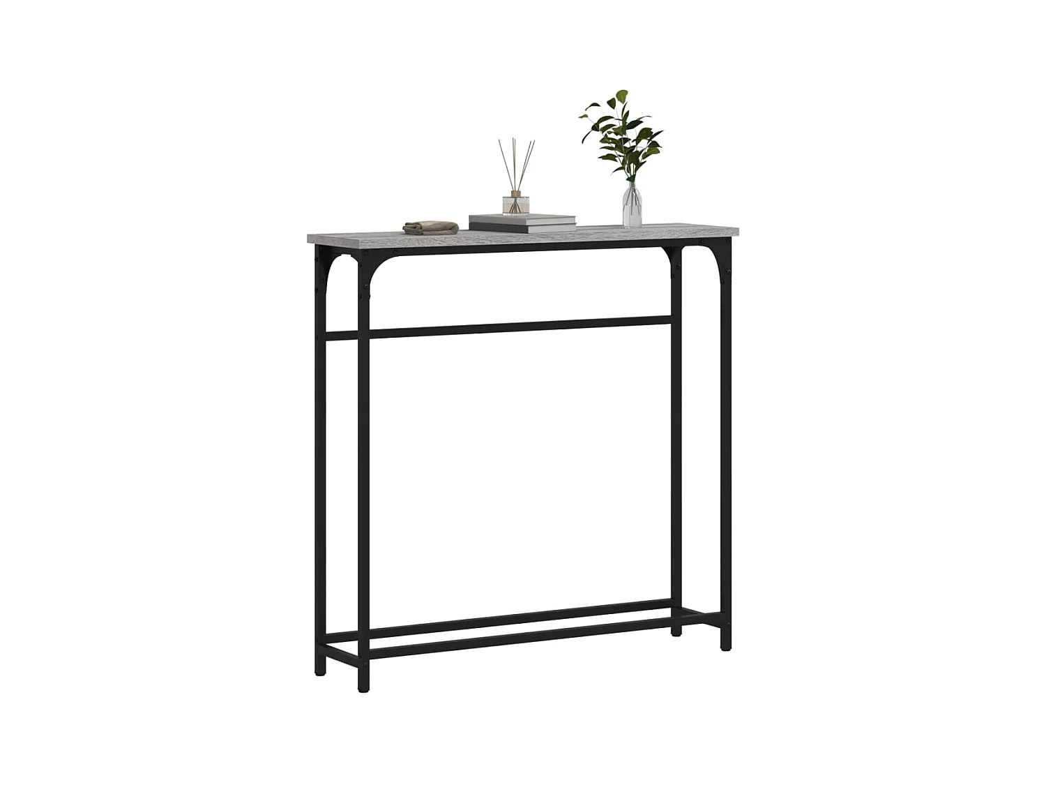 Table console sonoma gris 75x19,5x75 cm bois d'ingénierie