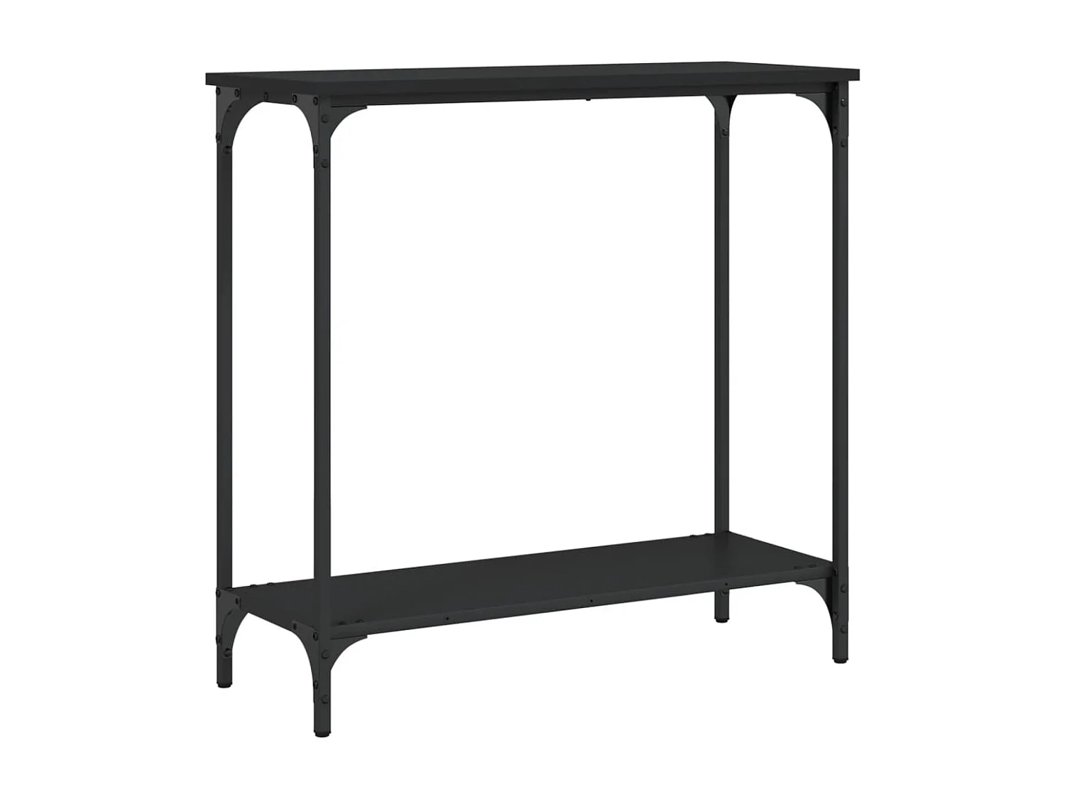 Table console noir 75x30,5x75 cm bois d'ingénierie