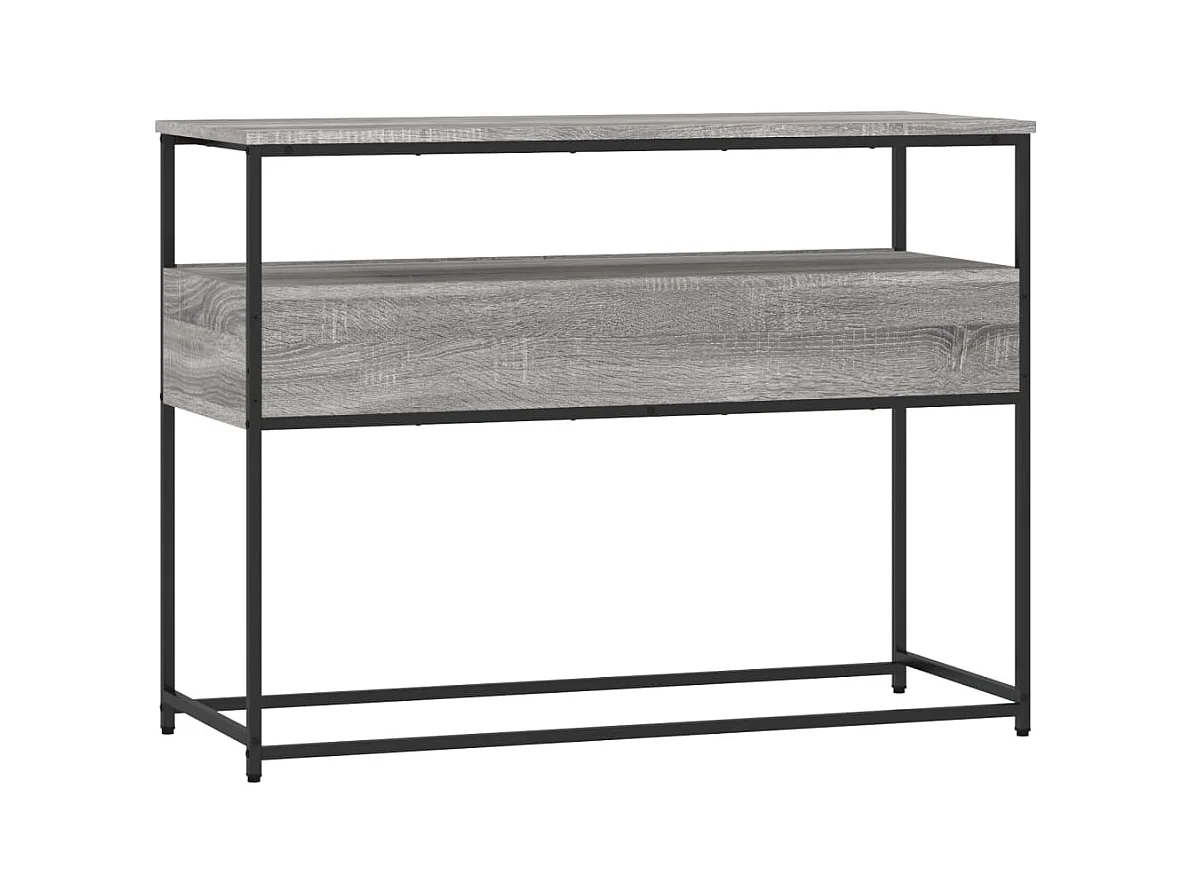 Table console sonoma gris 100x40x75 cm bois d'ingénierie