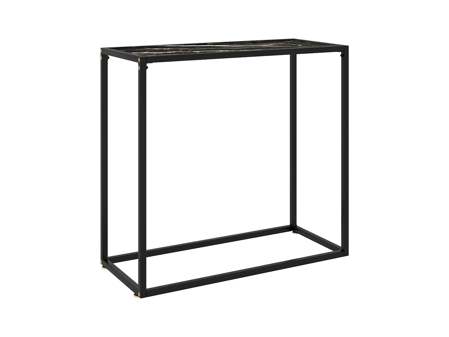 Table console Noir 80x35x75 cm Verre trempé