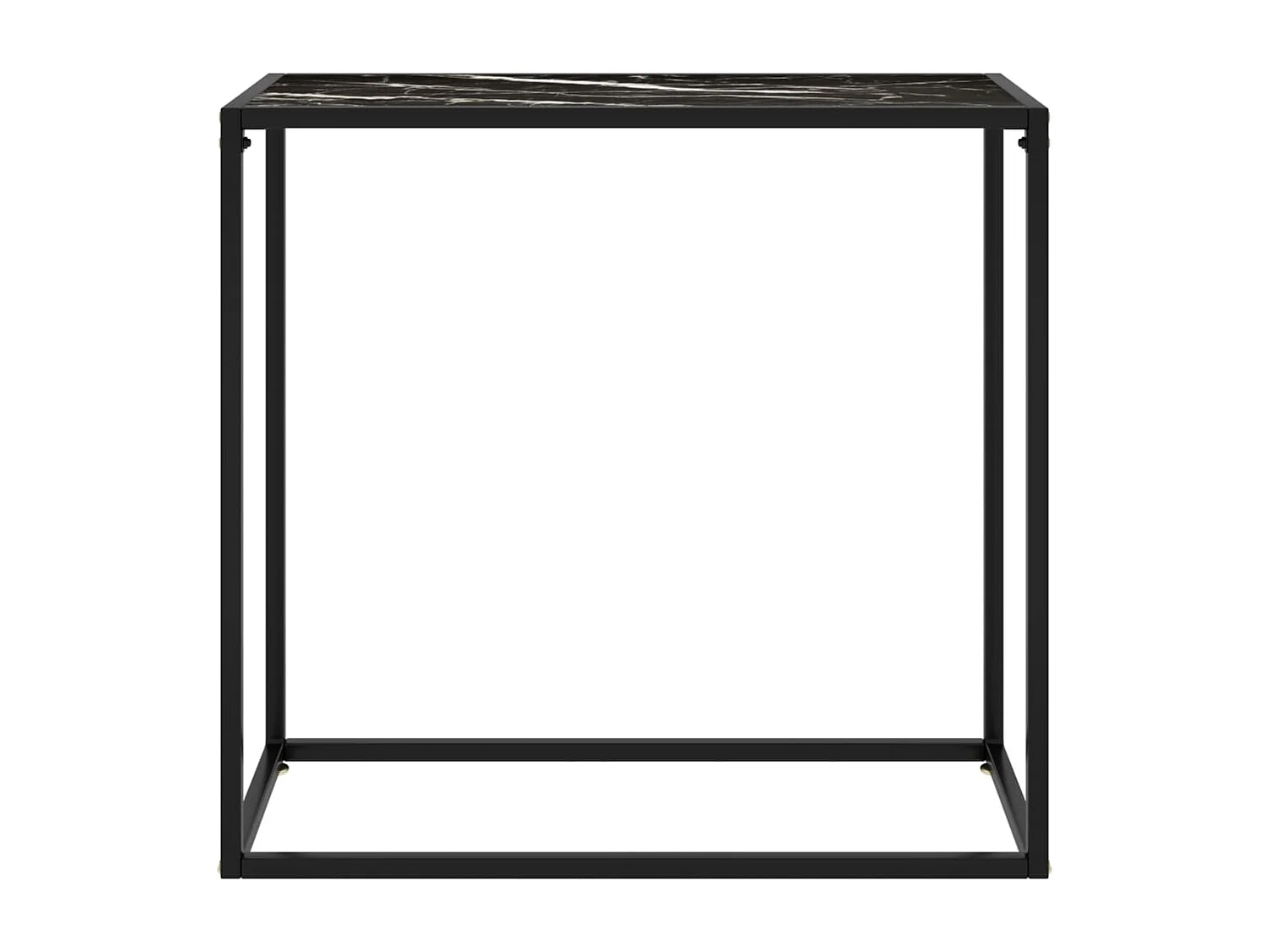 Table console Noir 80x35x75 cm Verre trempé
