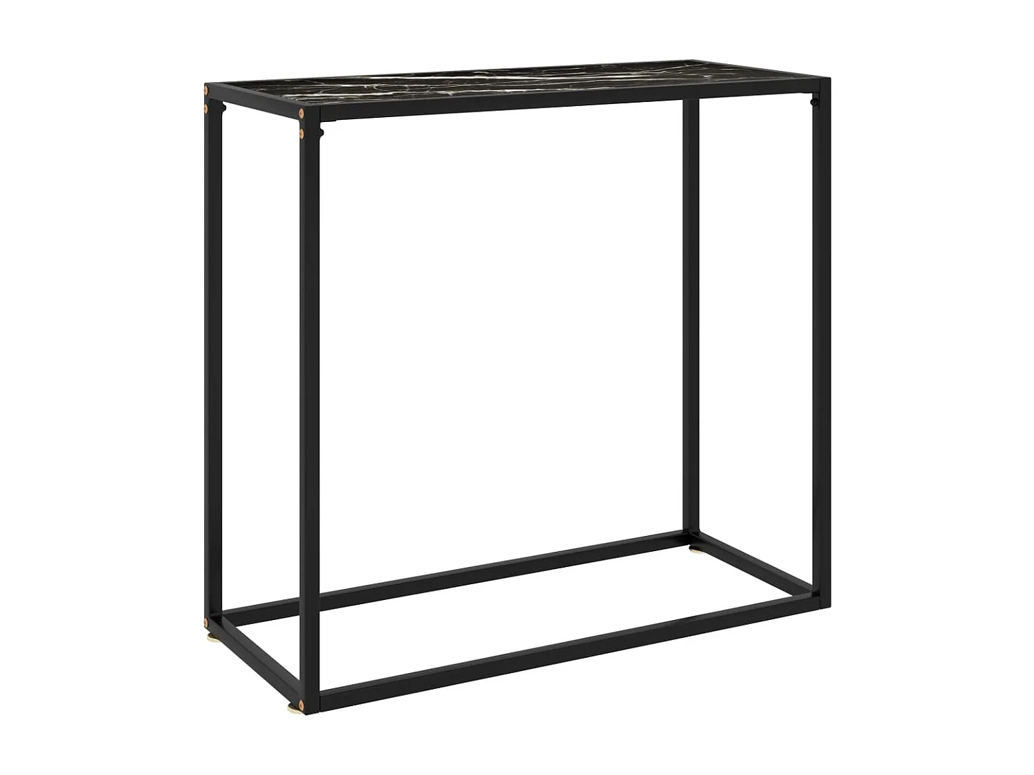 Mesa consola negra 80x35x75 cm Cristal templado