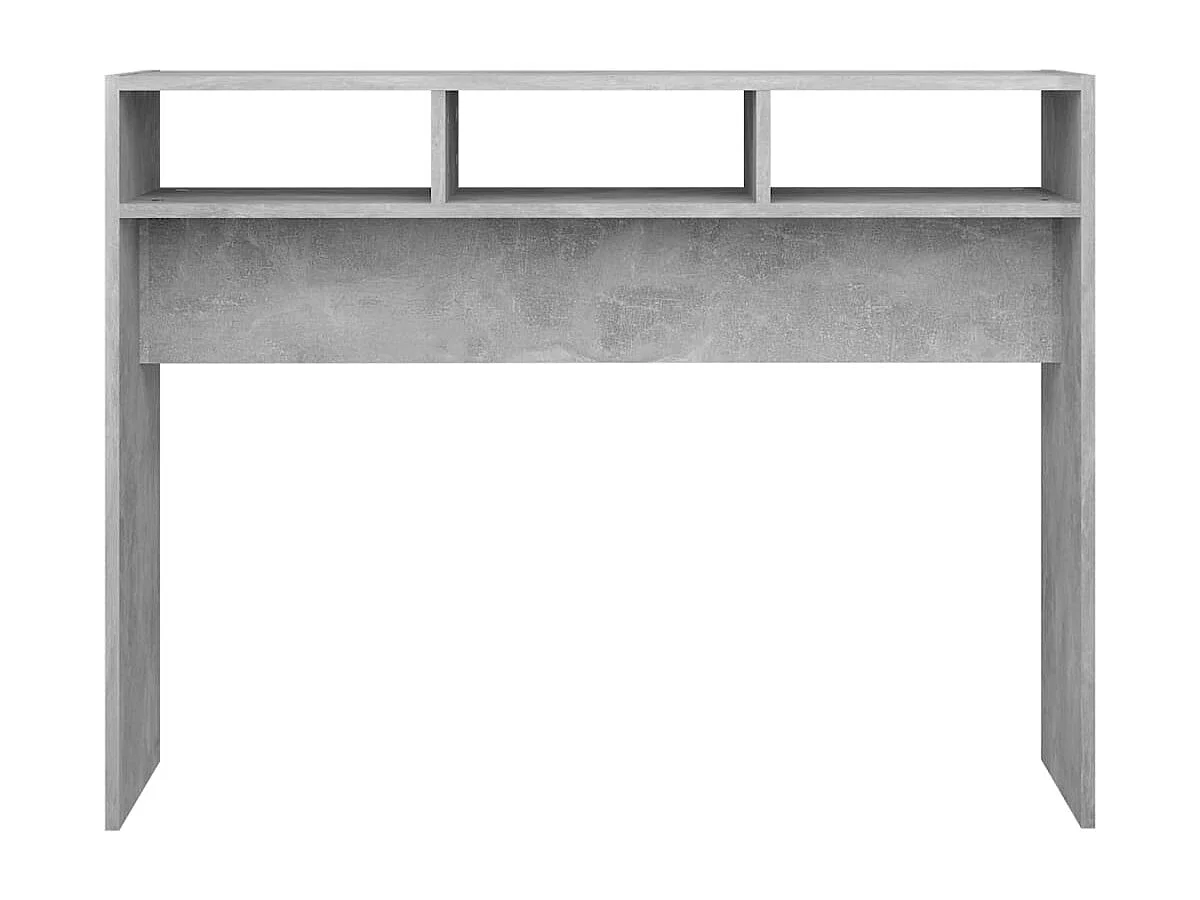 Mesa consola gris hormigón 105x30x80 cm madera de ingeniería