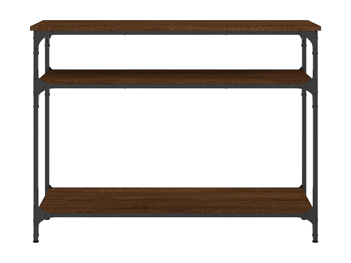 Table console chêne marron 100x29x75 cm bois d'ingénierie
