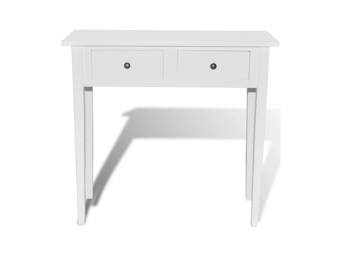 Table de console et coiffeuse avec 2 tiroirs Blanc