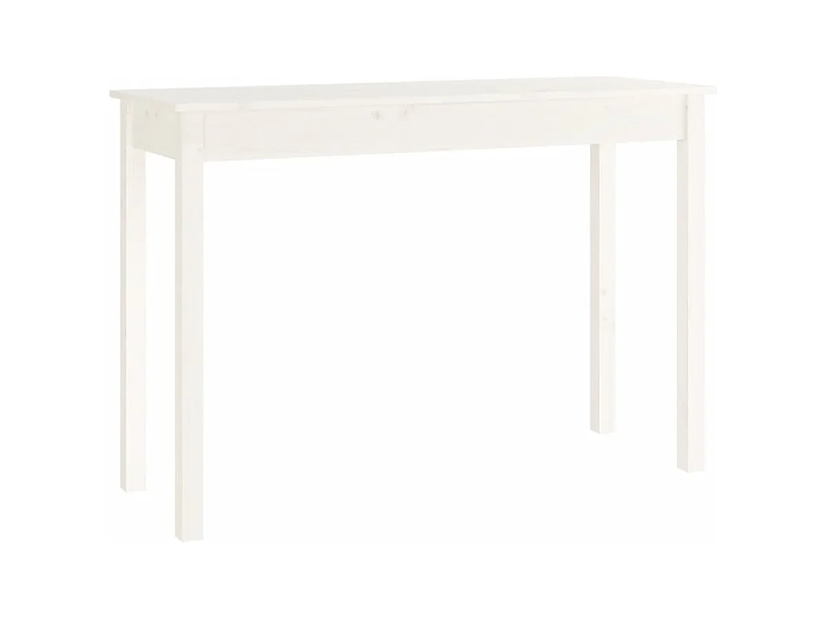 Table console Blanc 110x40x75 cm Bois massif de pin