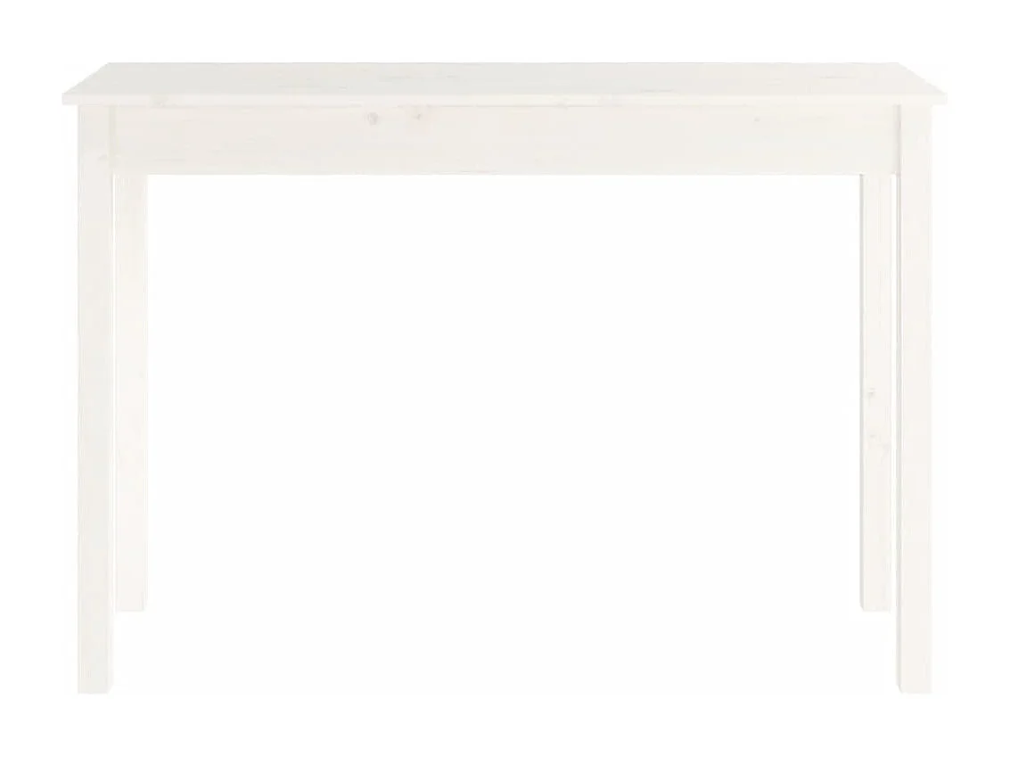 Tavolo consolle Bianco 110x40x75 cm Legno massello di pino