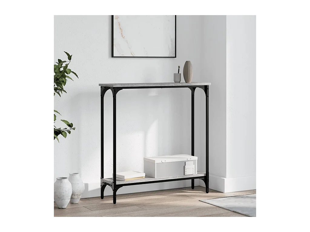 Table console sonoma gris 75x22,5x75 cm bois d'ingénierie