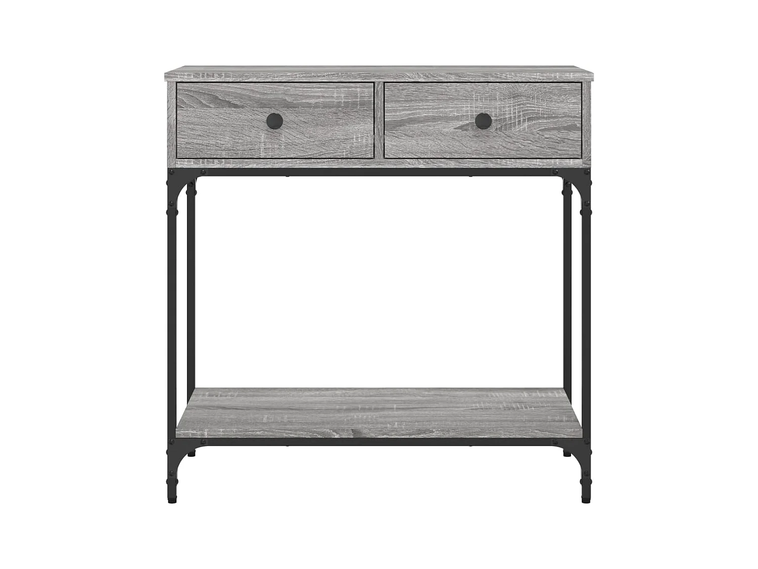 Table console sonoma gris 75x34,5x75 cm bois d'ingénierie