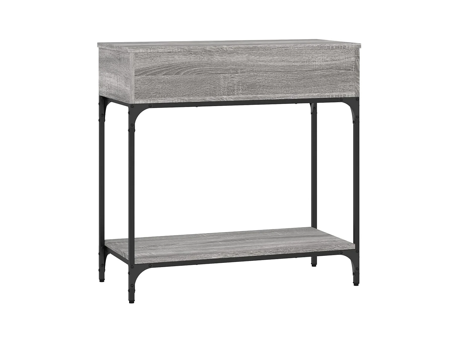 Table console sonoma gris 75x34,5x75 cm bois d'ingénierie