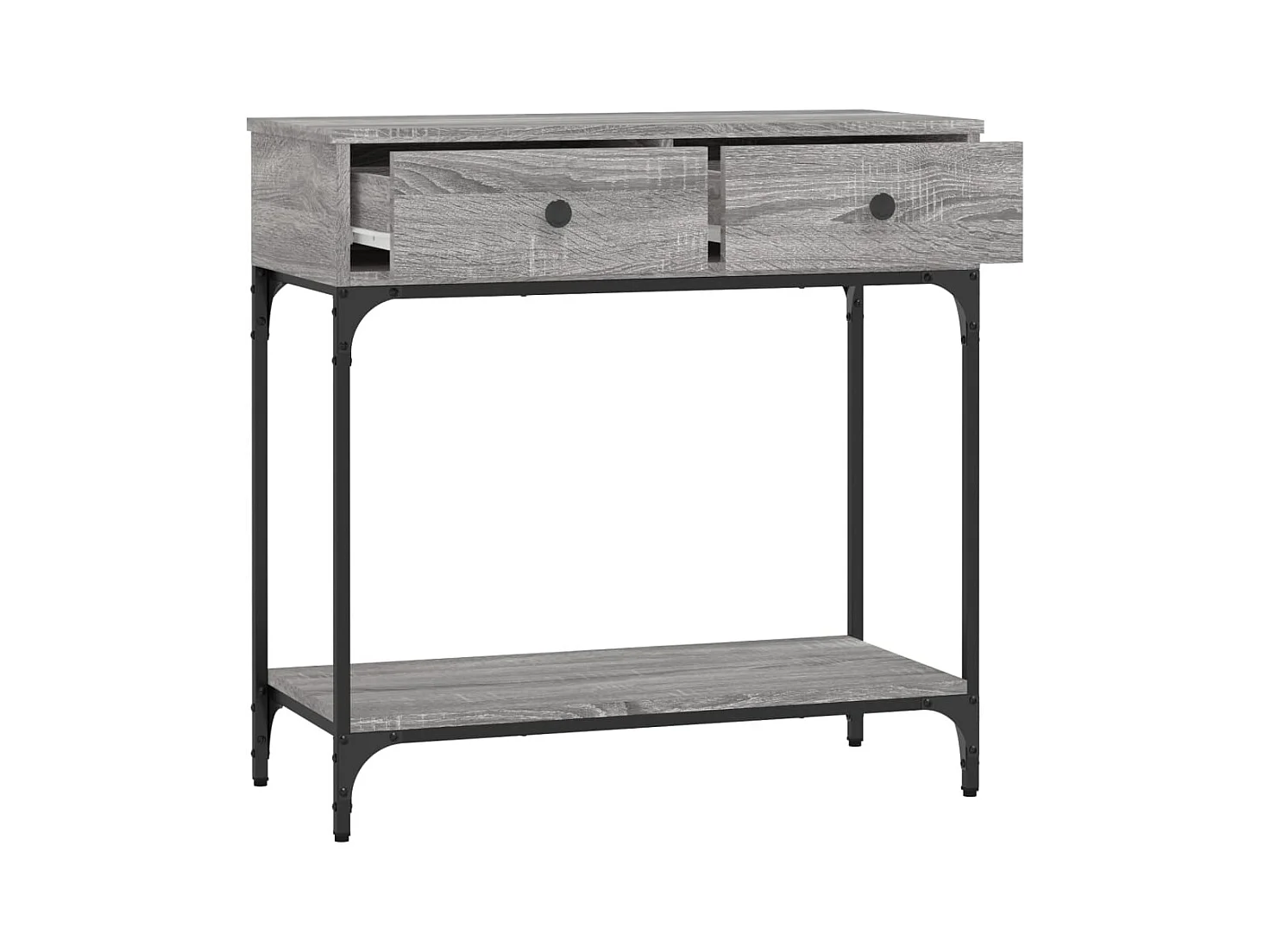 Table console sonoma gris 75x34,5x75 cm bois d'ingénierie