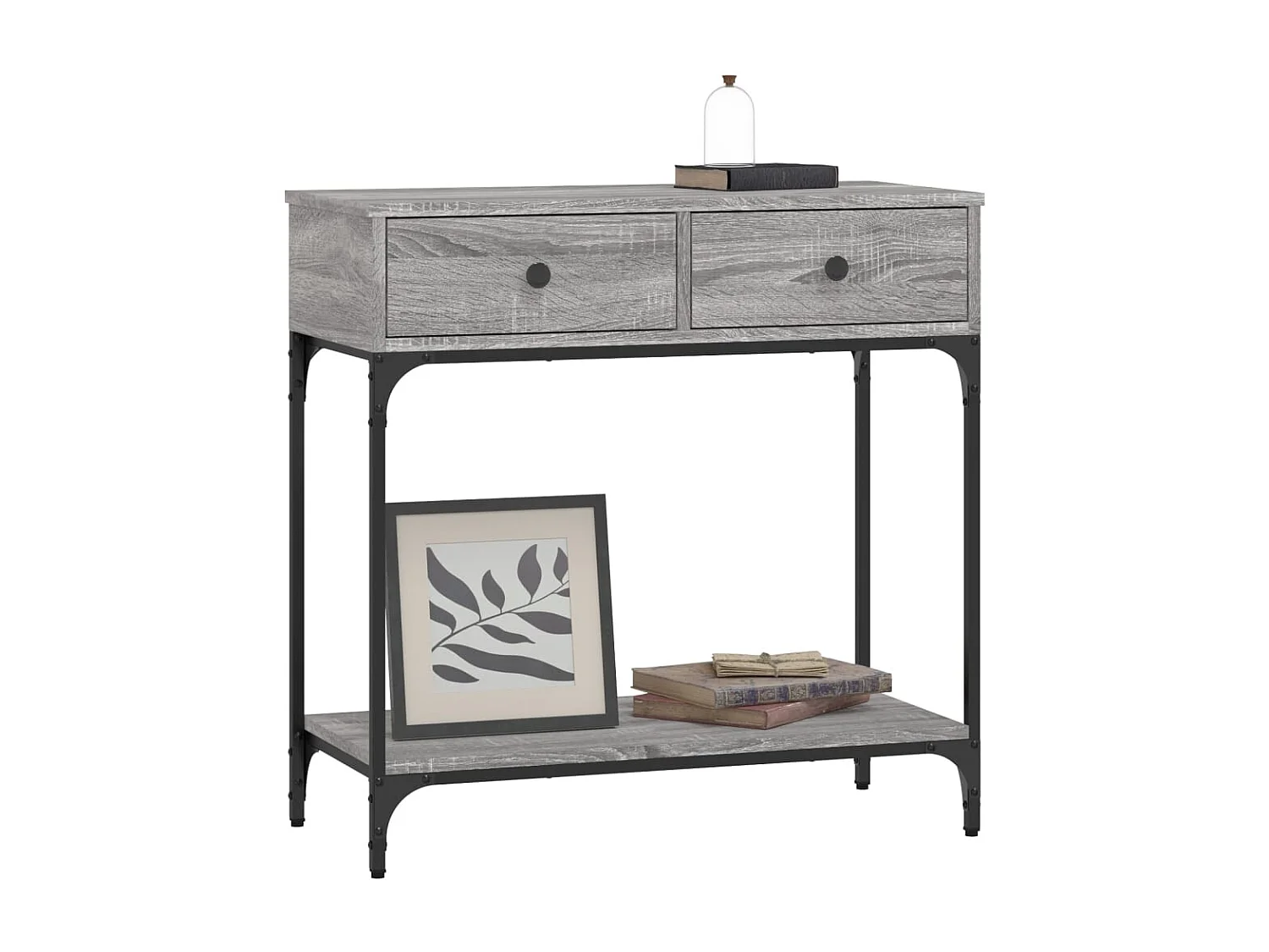 Consolle Sonoma grigio 75x34,5x75 cm in legno ingegnerizzato