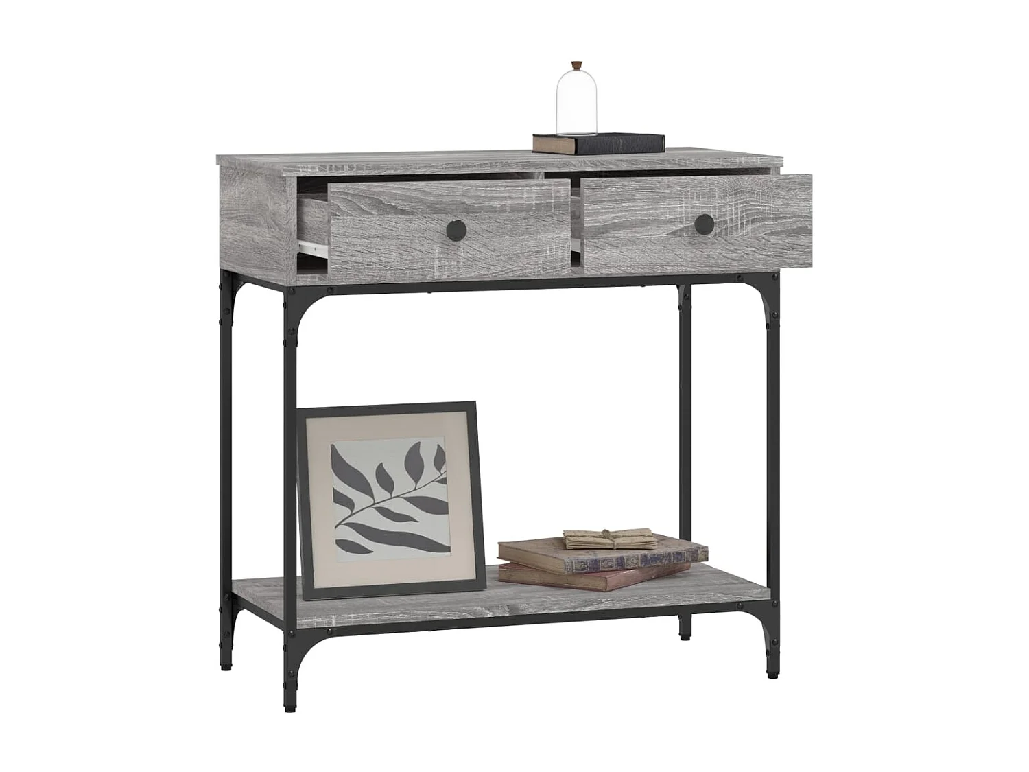 Consolle Sonoma grigio 75x34,5x75 cm in legno ingegnerizzato