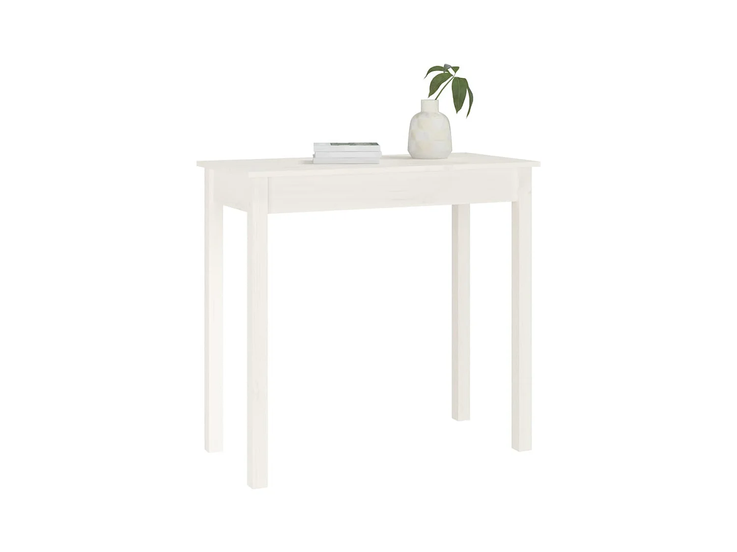 Consoletafel Wit 80x40x75 cm Massief grenenhout